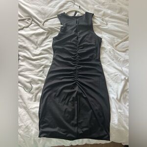 Black Ruched Mini Dress